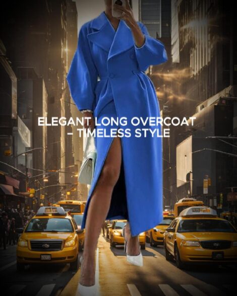 Elegant Women's Lantern Sleeve Overcoat – Timeless Chic