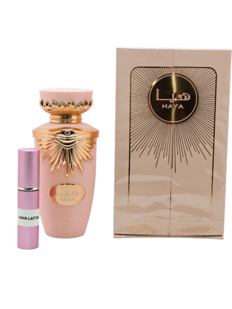 Haya By Lattafa For Women – Travel Sample 5ml & Full Size 100ml